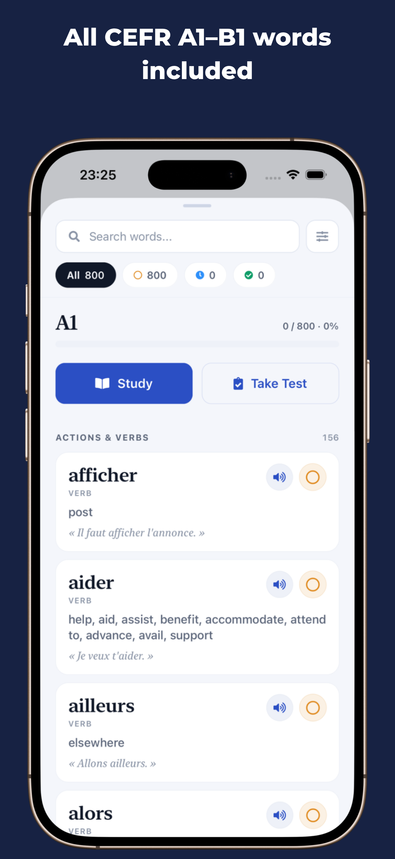 Progress tracking in DELF A1 to B1: Flashcards