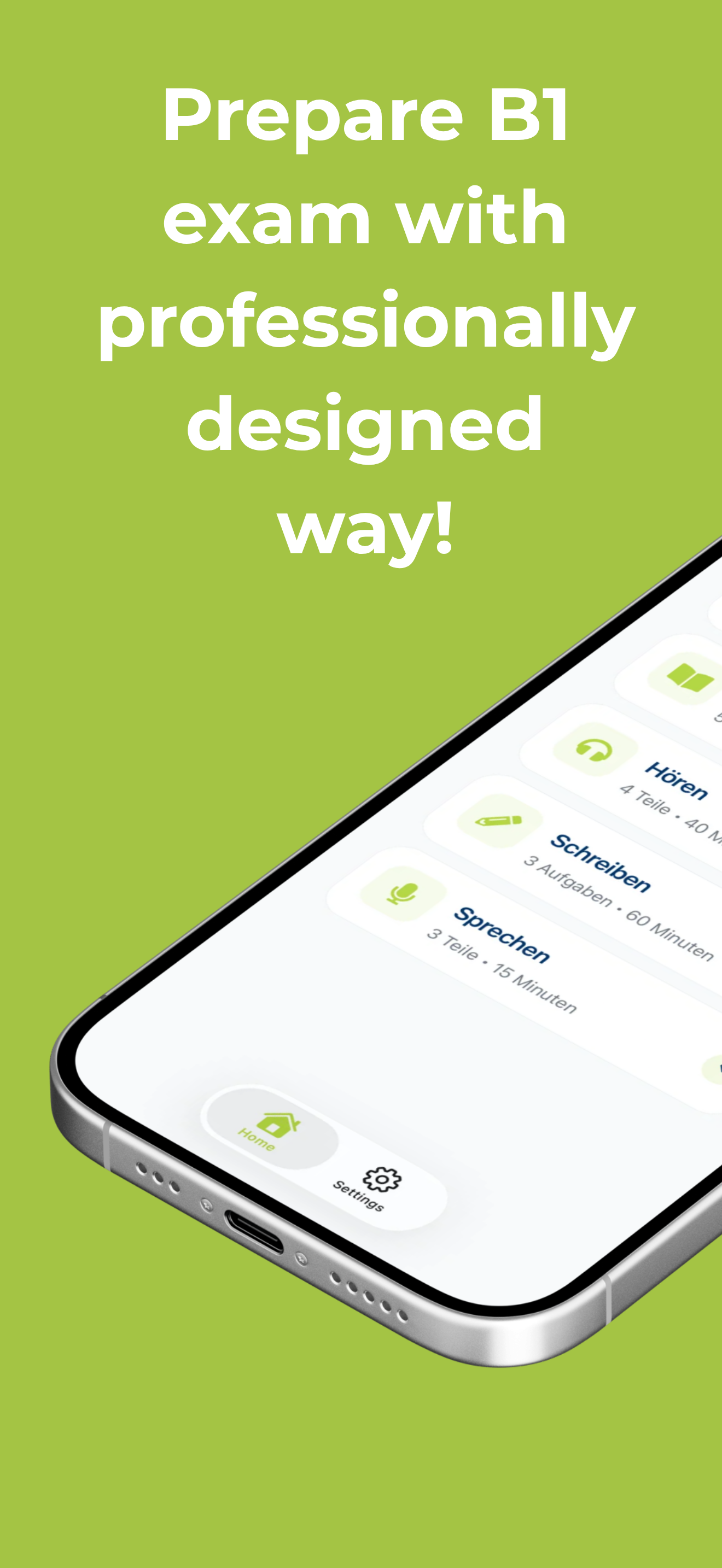 Goethe B1 auf dem iPhone-Homescreen