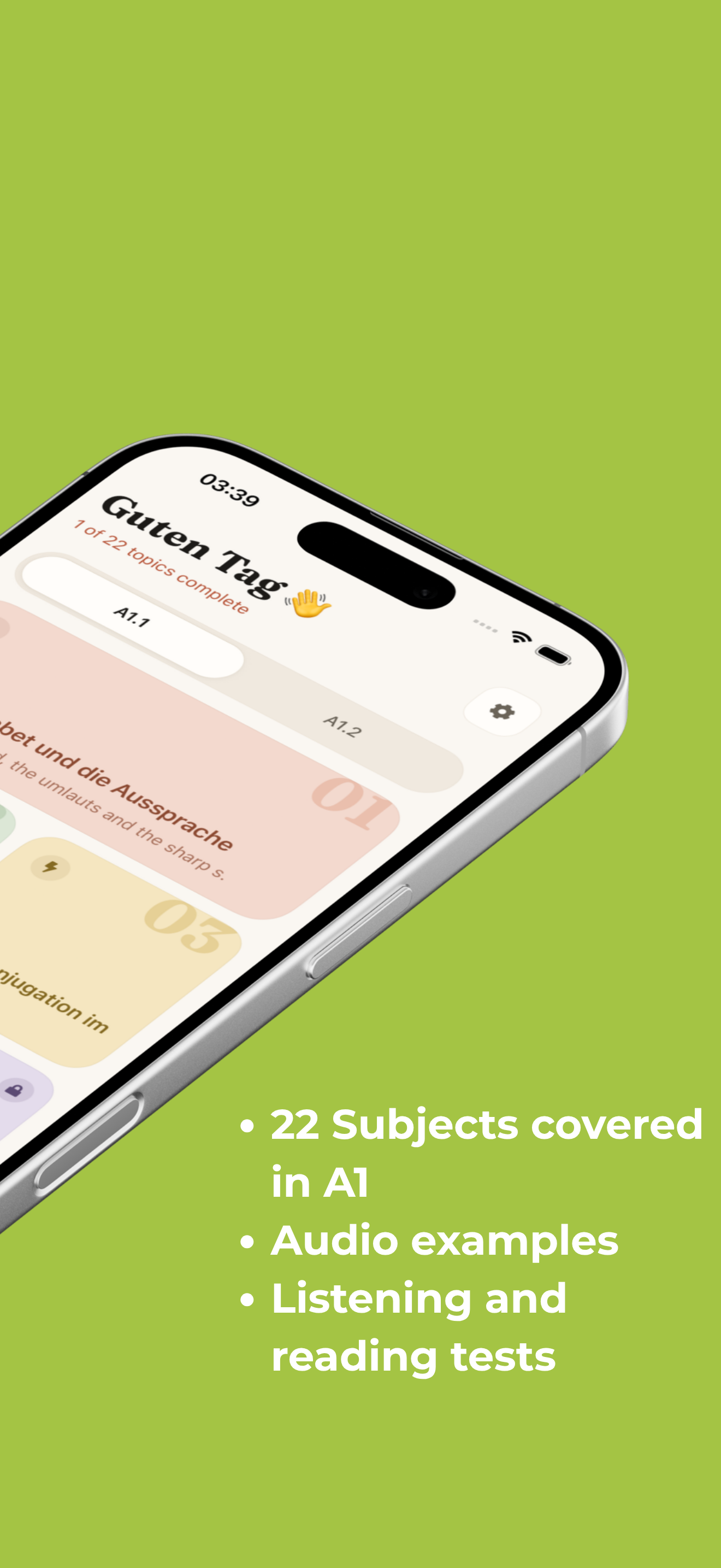 Eine Übungseinheit in Goethe A1: German Grammar