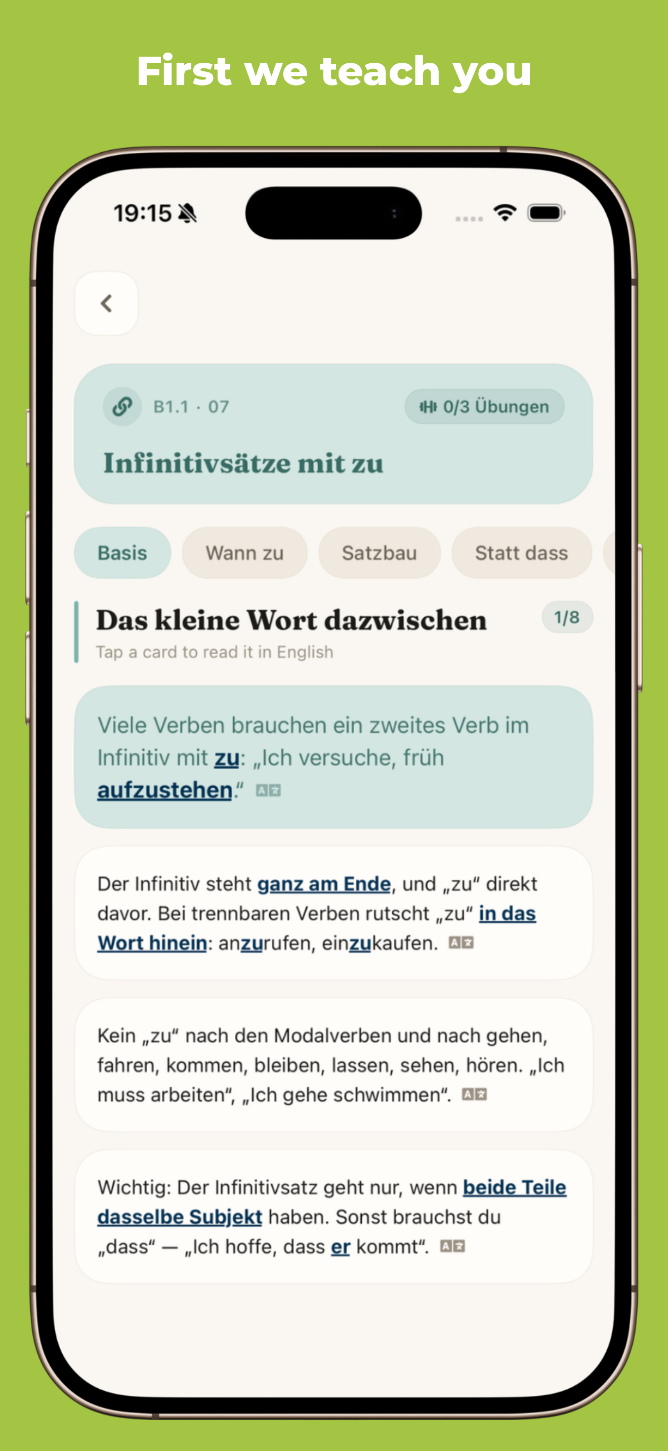 Progress tracking in Goethe B1: German Grammar