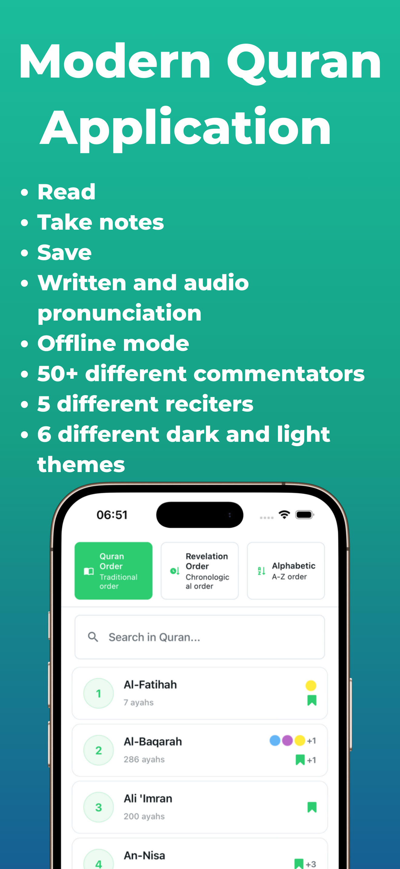 Holy Quran on an iPhone home screen